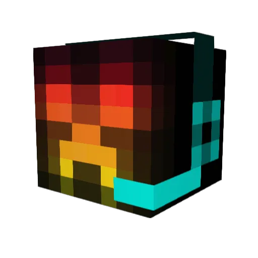 Demiroyuncu Minecraft avatar head, 3D render