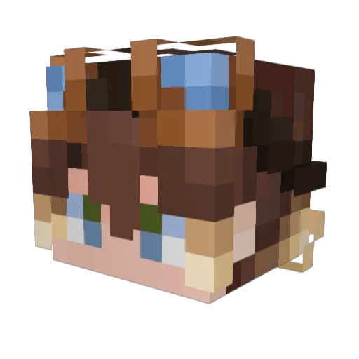Demitivity Minecraft avatar head, 3D render