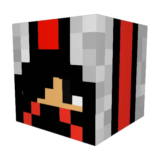 Demiurge_over Minecraft avatar head, 3D render