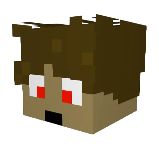 Demmdo Minecraft avatar head, 3D render