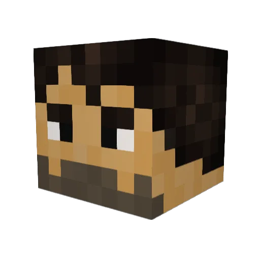 DemoDavis Minecraft avatar head, 3D render
