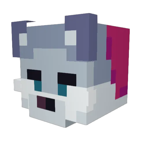 DemoDck308 Minecraft avatar head, 3D render