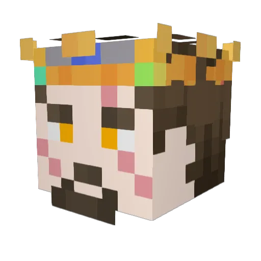 DemoGames Minecraft avatar head, 3D render