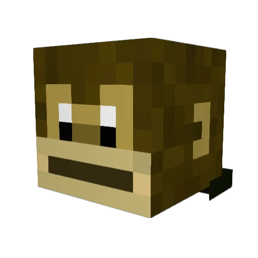DemoPugz Minecraft avatar head, 3D render