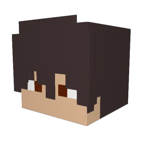 DemoTD Minecraft avatar head, 3D render