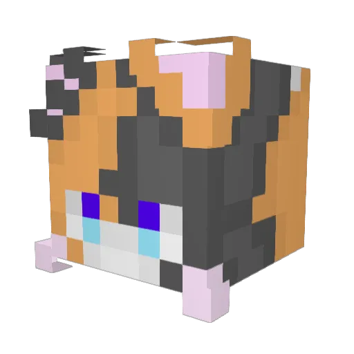 DemoanaTTV Minecraft avatar head, 3D render