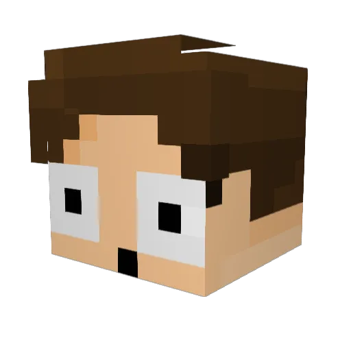 Demodimo Minecraft avatar head, 3D render