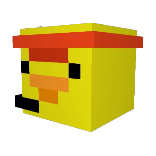 Demofei Minecraft avatar head, 3D render