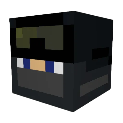 DemolisherAce Minecraft avatar head, 3D render