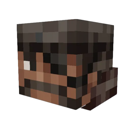 DemolitionManTF2 Minecraft avatar head, 3D render