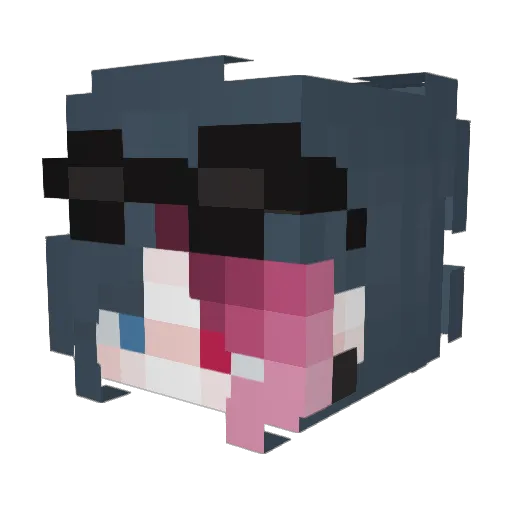 Demolitionloverz Minecraft avatar head, 3D render