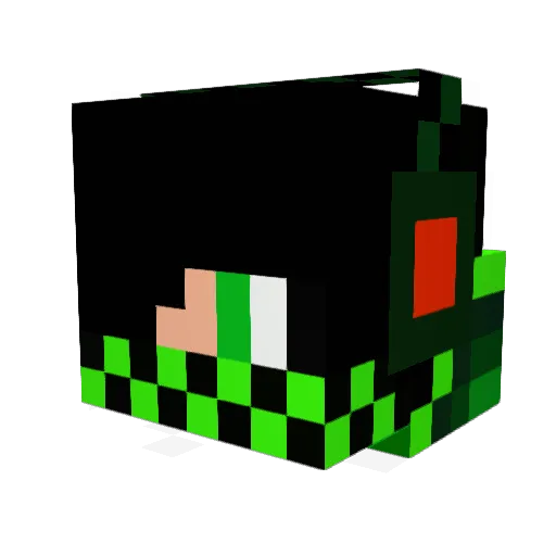 Demon04 Minecraft avatar head, 3D render