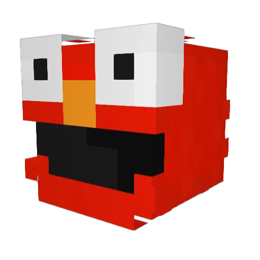 Demon40 Minecraft avatar head, 3D render