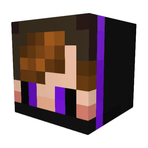 Demon474 Minecraft avatar head, 3D render