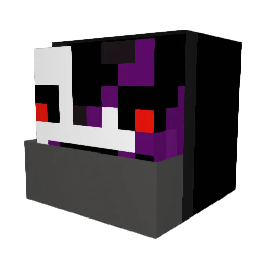 Demon68 Minecraft avatar head, 3D render