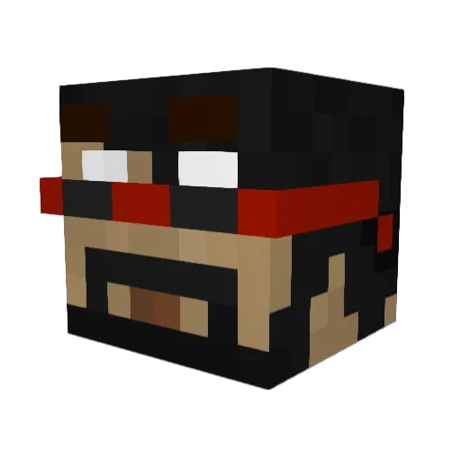 DemonBladeSlayer Minecraft avatar head, 3D render