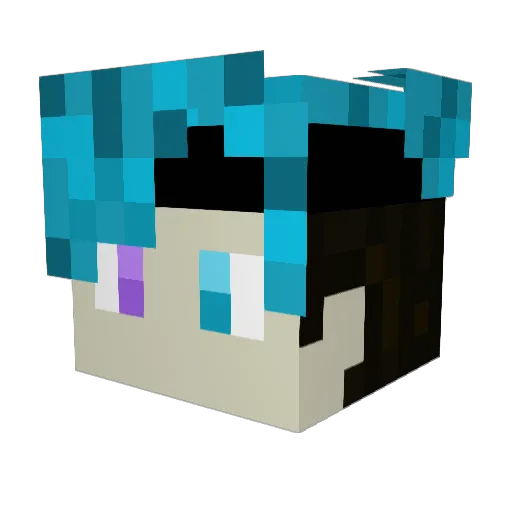 DemonBro Minecraft avatar head, 3D render