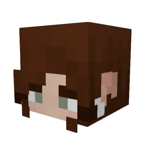 DemonCatDaphne Minecraft avatar head, 3D render