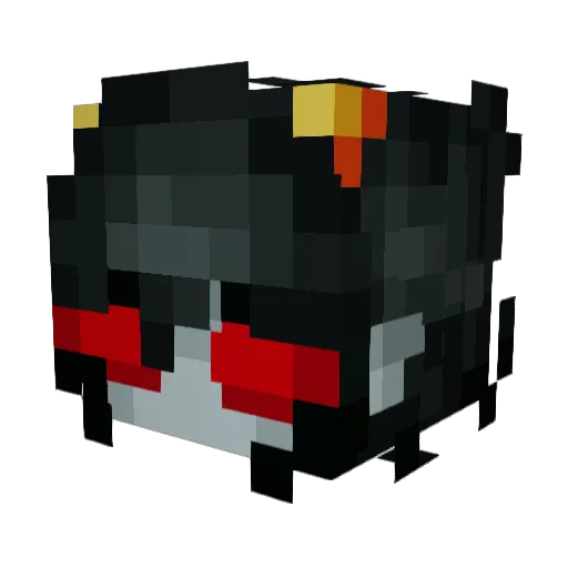 DemonClo Minecraft avatar head, 3D render
