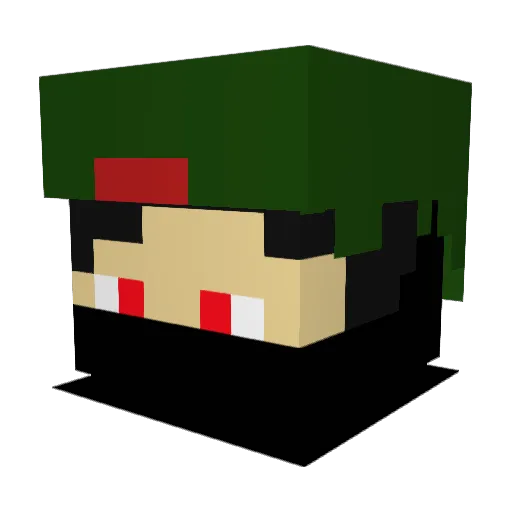 DemonCraft666 Minecraft avatar head, 3D render