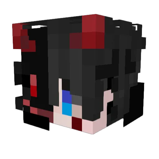 DemonDN228 Minecraft avatar head, 3D render