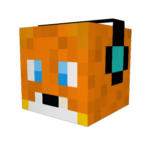 DemonFox1920 Minecraft avatar head, 3D render