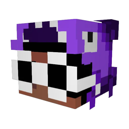 DemonHeat Minecraft avatar head, 3D render