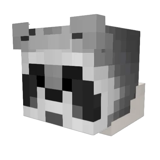 DemonIsDah1 Minecraft avatar head, 3D render
