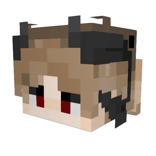 DemonJett Minecraft avatar head, 3D render