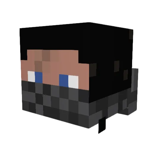 DemonKiller82 Minecraft avatar head, 3D render