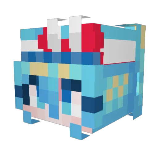 DemonKing123451 Minecraft avatar head, 3D render