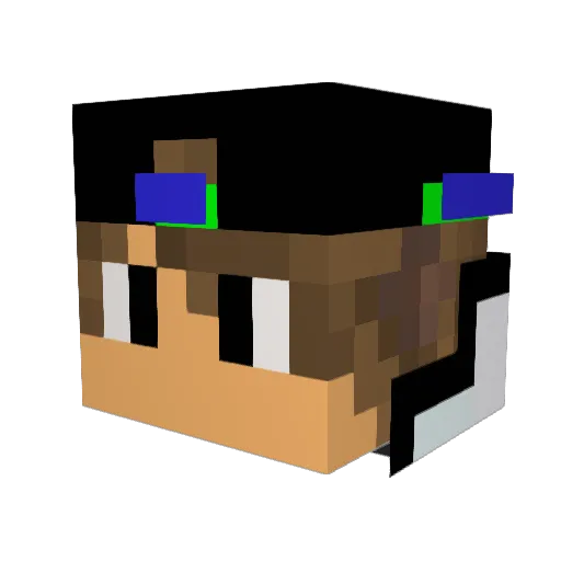 DemonKing187 Minecraft avatar head, 3D render