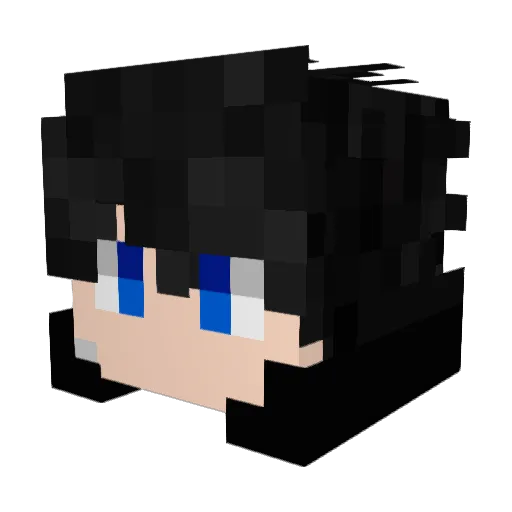 DemonKingOfAll Minecraft avatar head, 3D render