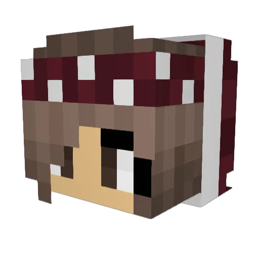 DemonKittyzPvP Minecraft avatar head, 3D render