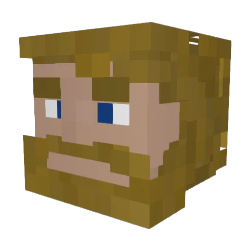 DemonLord5 Minecraft avatar head, 3D render