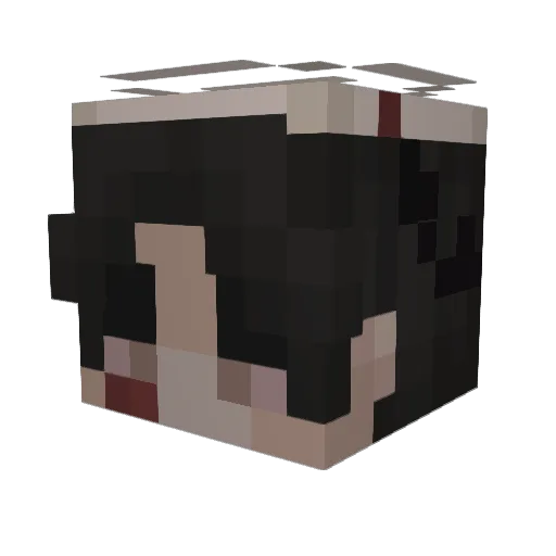 DemonLuo Minecraft avatar head, 3D render