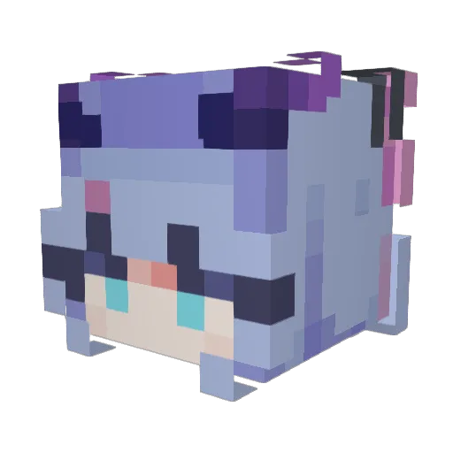 DemonMaze Minecraft avatar head, 3D render