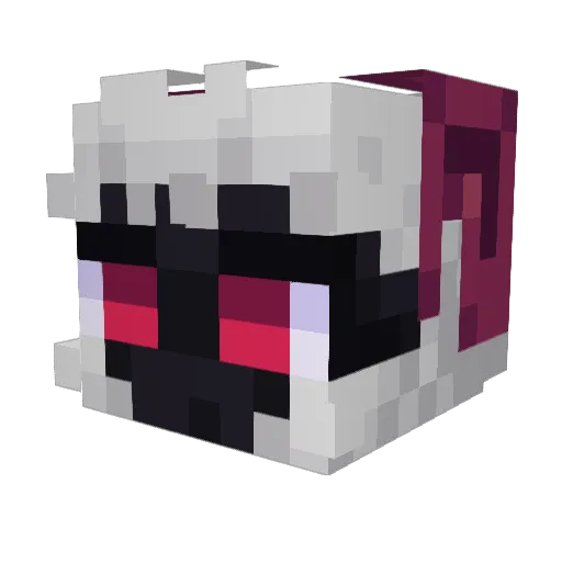 DemonMike Minecraft avatar head, 3D render