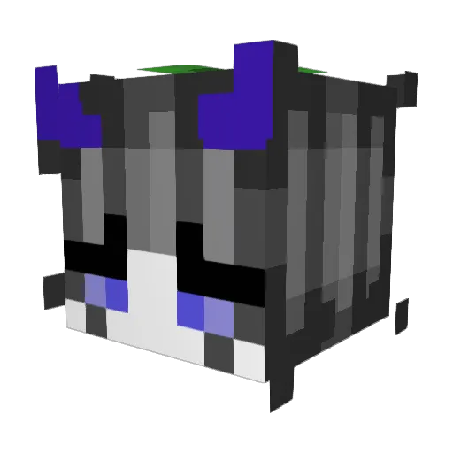 DemonO2O Minecraft avatar head, 3D render