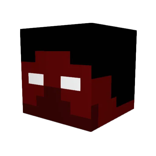 DemonPrince Minecraft avatar head, 3D render