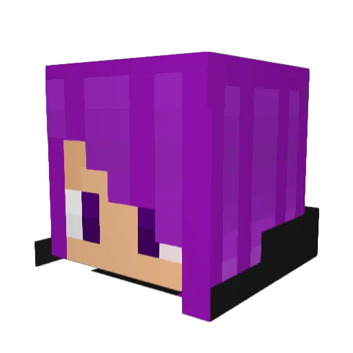 DemonQueen1206 Minecraft avatar head, 3D render