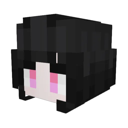 DemonSubaru_ Minecraft avatar head, 3D render