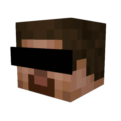 DemonSword2005 Minecraft avatar head, 3D render