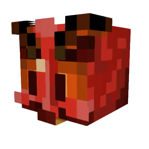 DemonTungTung Minecraft avatar head, 3D render
