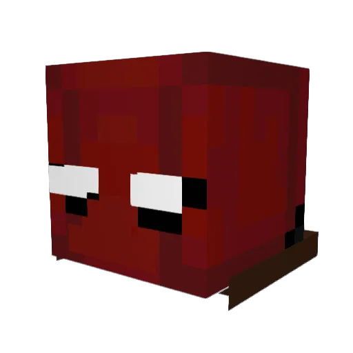 DemonWizardX Minecraft avatar head, 3D render