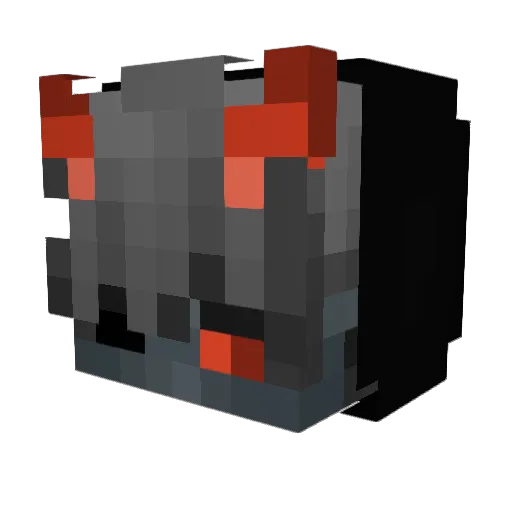 DemonXNight Minecraft avatar head, 3D render