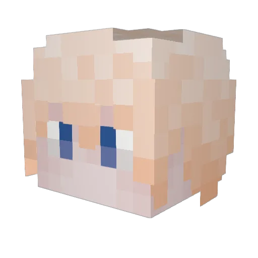 Demon_E Minecraft avatar head, 3D render