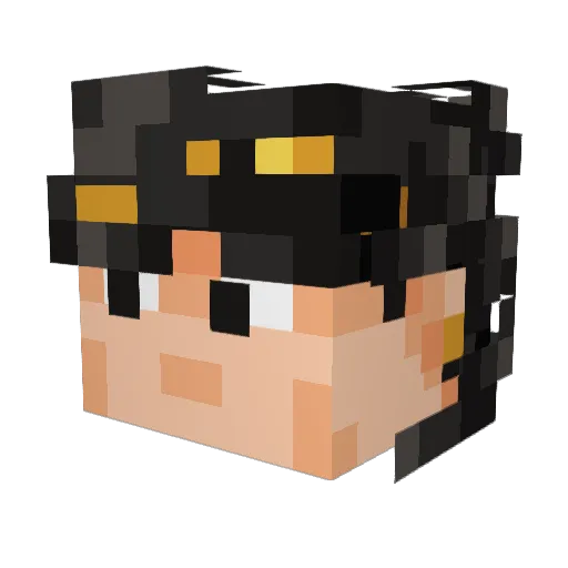 Demon_Slayer_45 Minecraft avatar head, 3D render