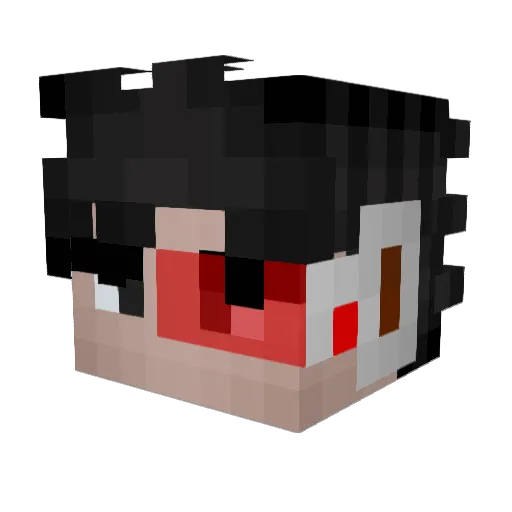 Demon_isai Minecraft avatar head, 3D render