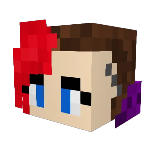 Demon_llama89 Minecraft avatar head, 3D render